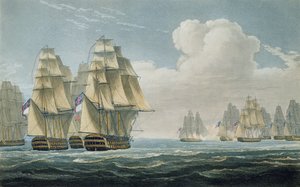 Après la bataille de Trafalgar, 21 octobre 1805, gravée par F.C. Lewis pour 